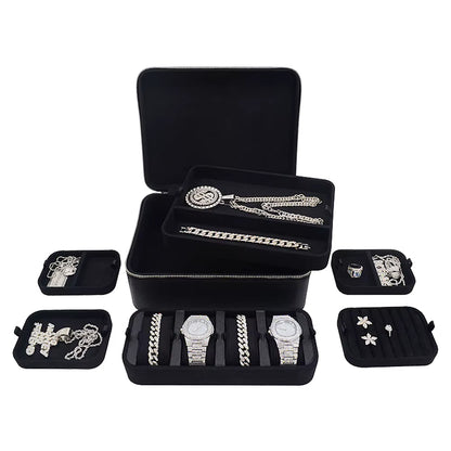 LEATHER LUXURY JEWELRY BOX CUSTOM LOGO