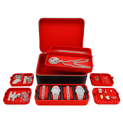 LEATHER LUXURY JEWELRY BOX CUSTOM LOGO