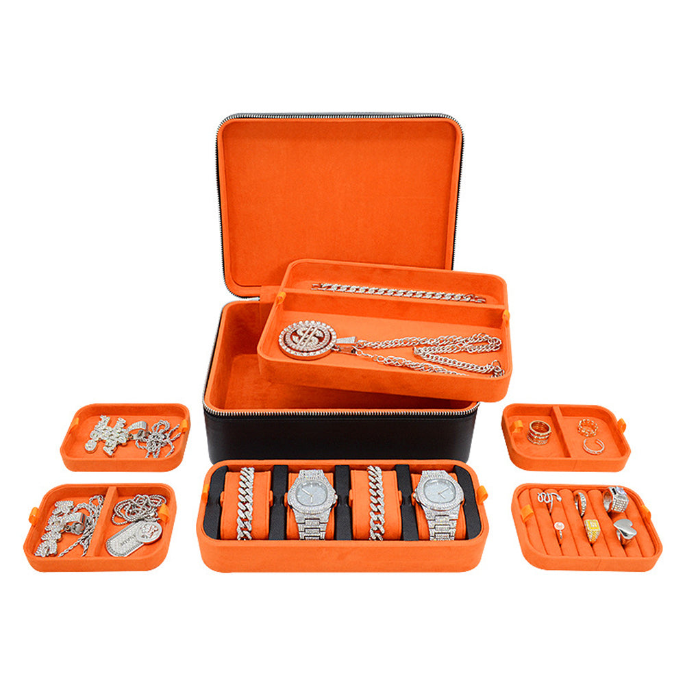 LEATHER LUXURY JEWELRY BOX CUSTOM LOGO