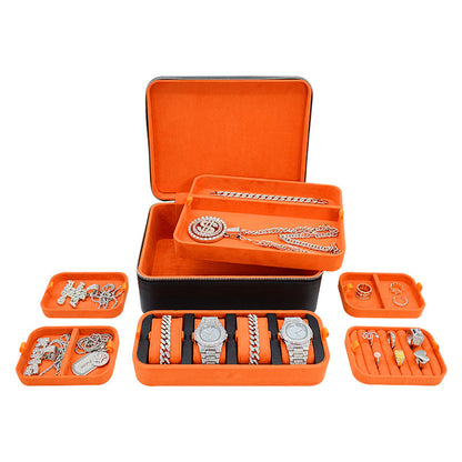 LEATHER LUXURY JEWELRY BOX CUSTOM LOGO