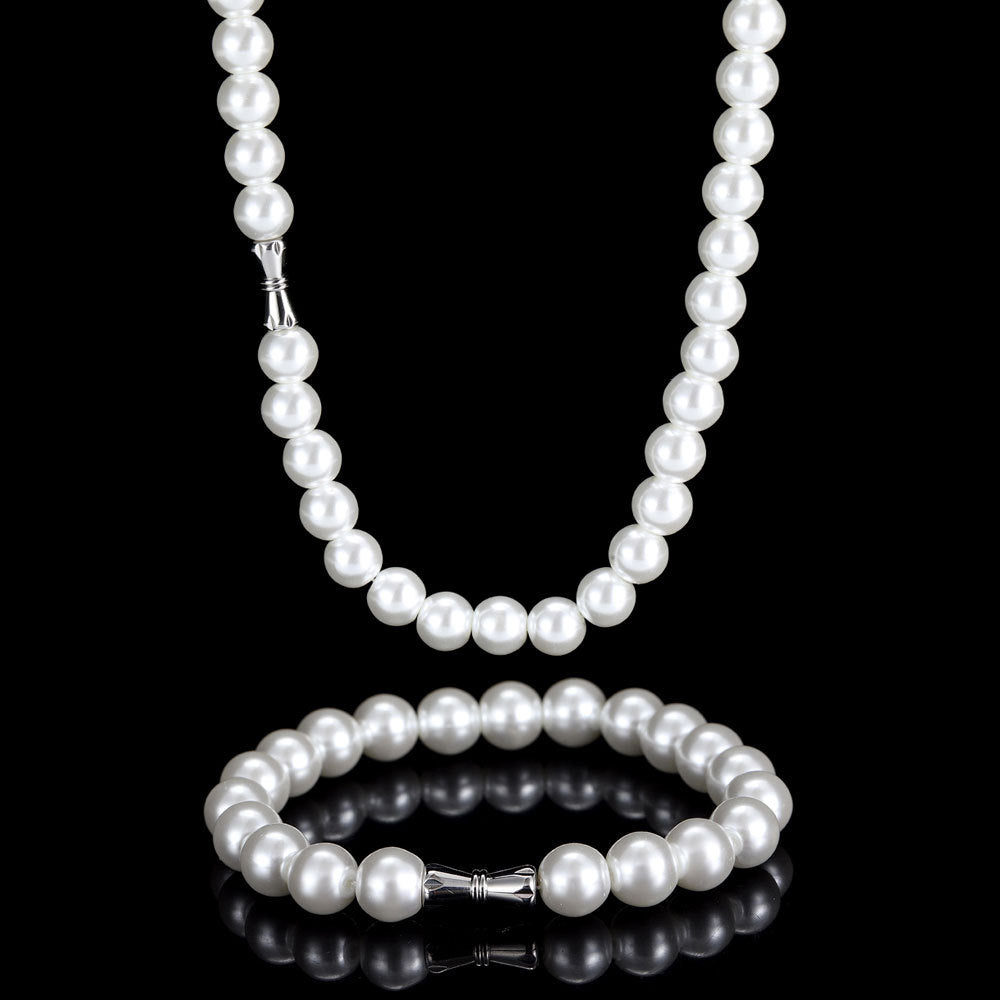 PEARL CHAIN TWIST LOCK CLASP 8mm