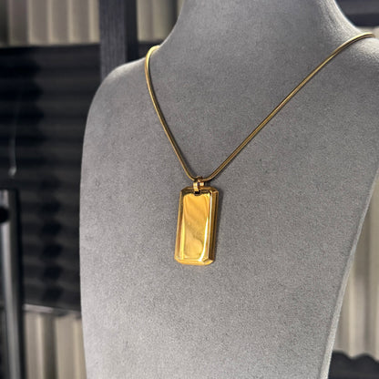 2MM SNAKE CHAIN & DOG TAG PENDANT