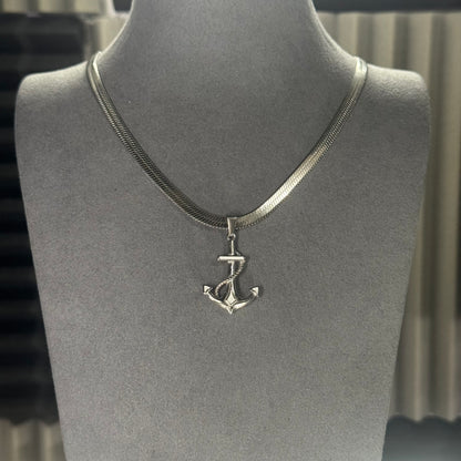 2MM SNAKE CHAIN WITH SAILER PENDANT