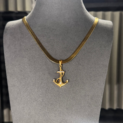 2MM SNAKE CHAIN WITH SAILER PENDANT