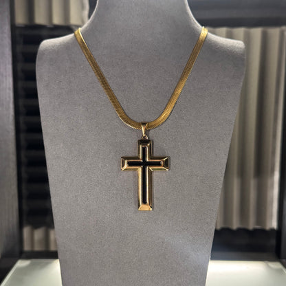 LUXURY CHAIN WITH BIG CROSS PENDANT