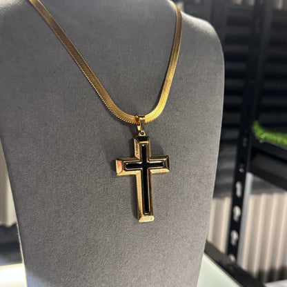 LUXURY CHAIN WITH BIG CROSS PENDANT