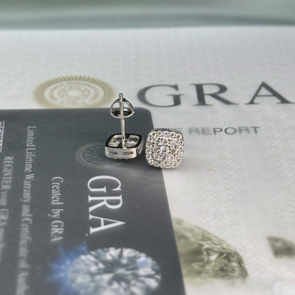 8MM STUD EARRINGS VVS MOISSANITE