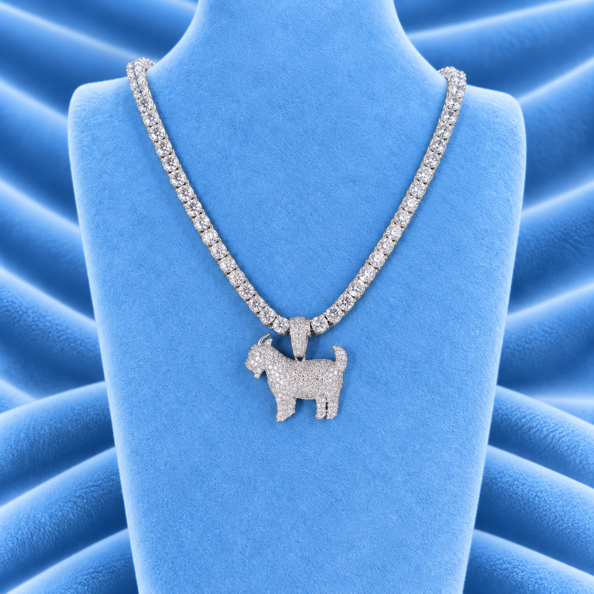 5MM TENNIS CHAIN & GOAT PENDANT