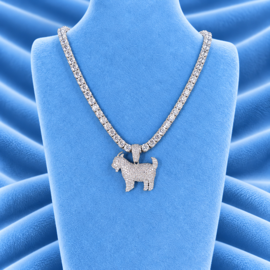 5MM TENNIS CHAIN & GOAT PENDANT