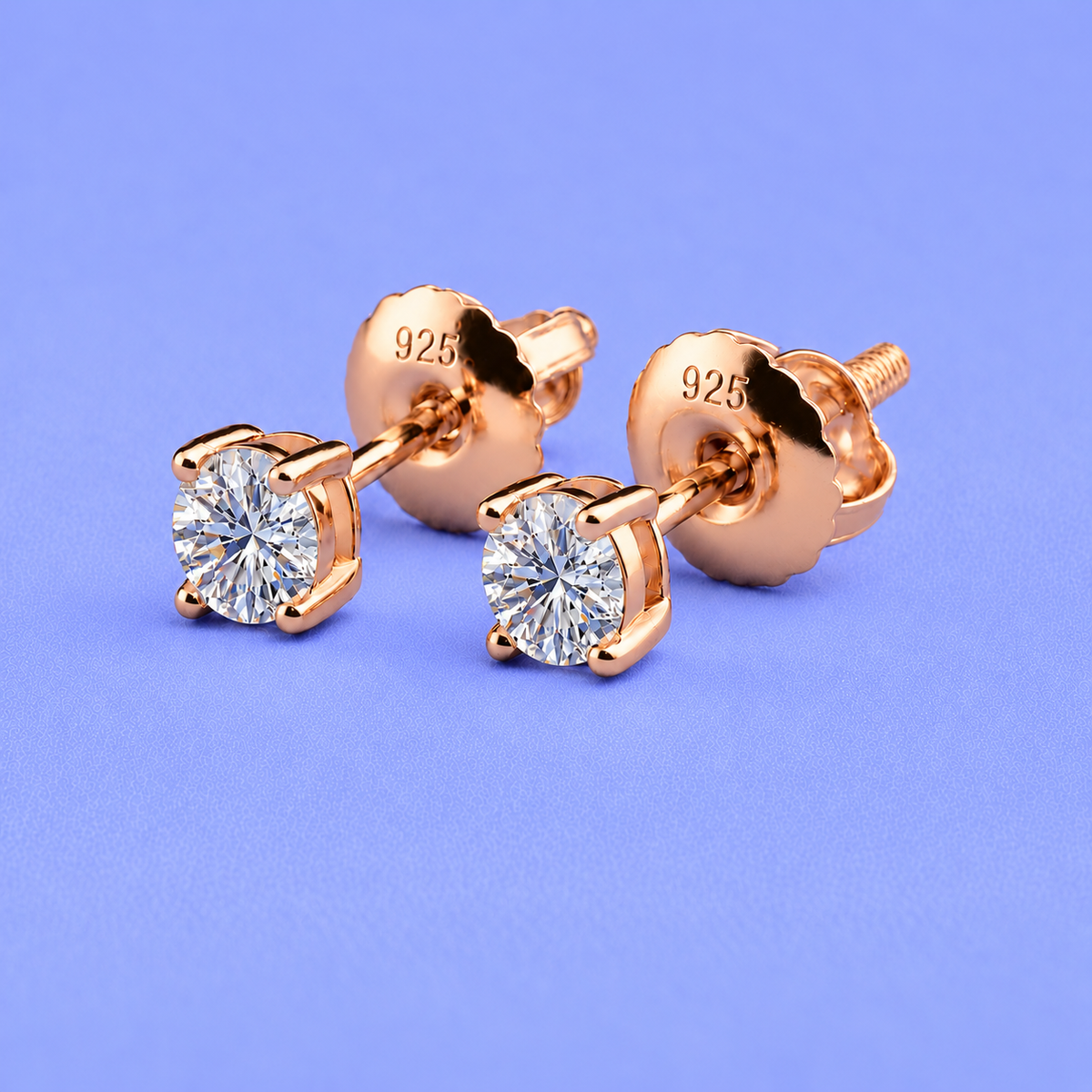 3mm STUD EARRINGS VVS MOISSANITE
