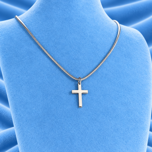 2MM SNAKE CHAIN WITH CROSS PENDANT