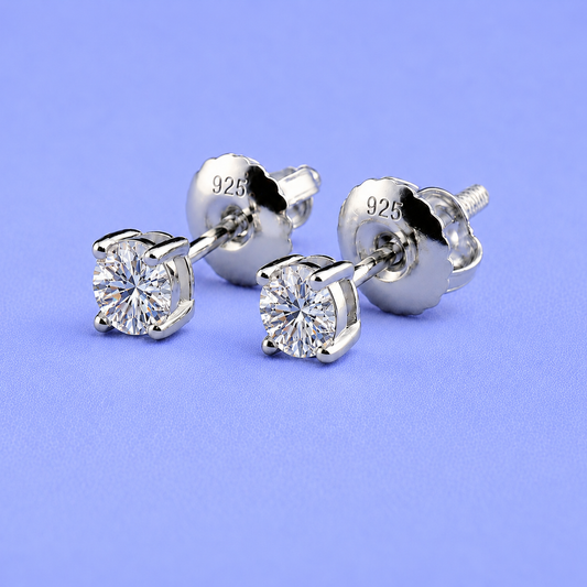 3mm STUD EARRINGS VVS MOISSANITE