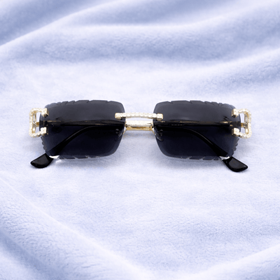 Black Iced Out Glasses