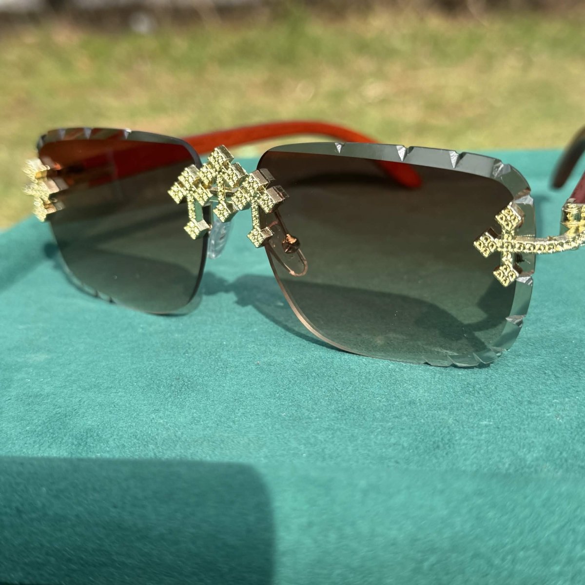 Brown Cross Glasses - jewelryresell