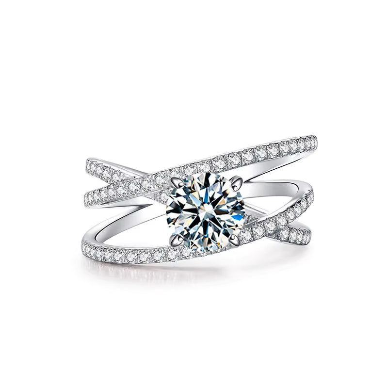 Criss-Cross Engagement Ring