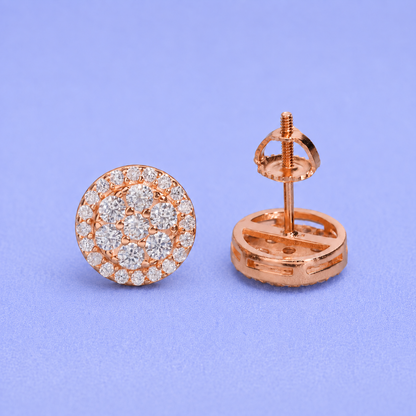 8mm CIRCLE EARRINGS VVS MOISSANITE