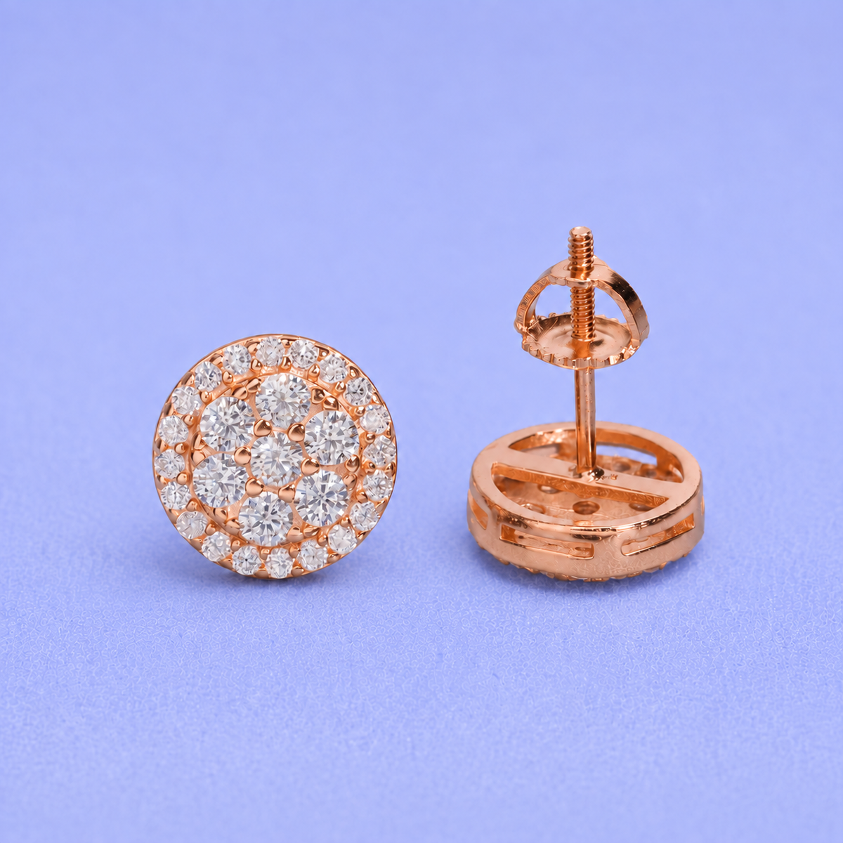 8mm CIRCLE EARRINGS VVS MOISSANITE