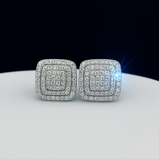 ICED OUT HIP-HOP EARRINGS
