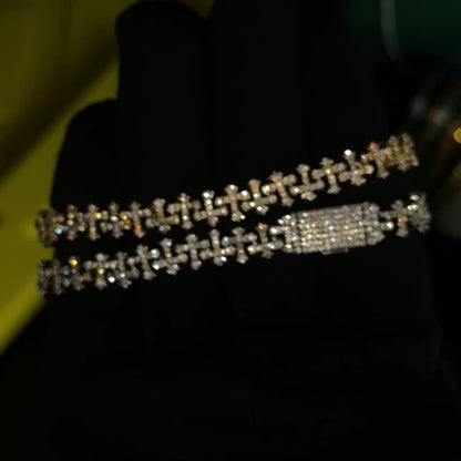 8.5mm CROSS Bracelet 5A CZ