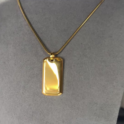 2MM SNAKE CHAIN & DOG TAG PENDANT