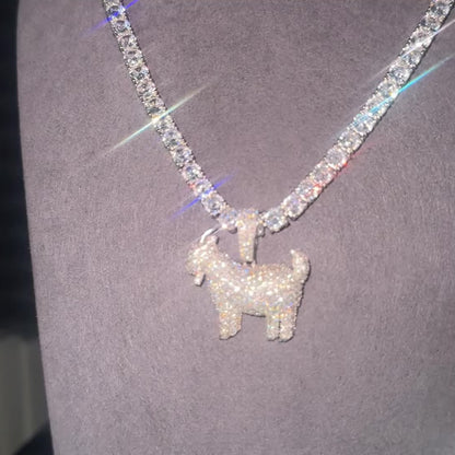 5MM TENNIS CHAIN & GOAT PENDANT