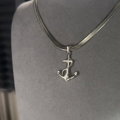 2MM SNAKE CHAIN WITH SAILER PENDANT