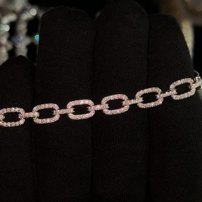 OVAL LINK BRACELET VVS MOISSANITE