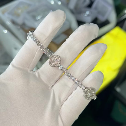 8mm Flower Bracelet 5A CZ
