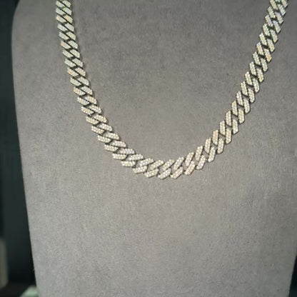 8MM CUBAN CHAIN BUTTON CLASP CZ