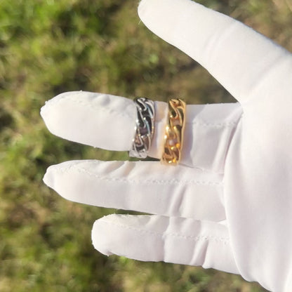 7mm Cuban link band ring