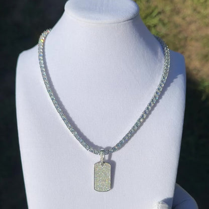 DOG TAG PENDANT VVS MOISSANITE