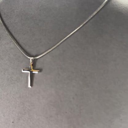 2MM SNAKE CHAIN WITH CROSS PENDANT