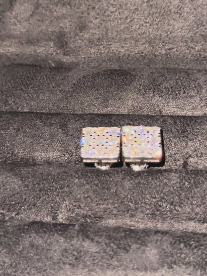 ICED OUT SQUARE EARRINGS