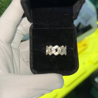 VVS1 CUBAN RING VVS MOISSANITE