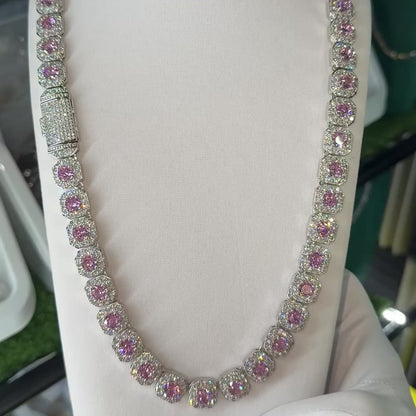 12mm Colored Baguette Chain 5a CZ