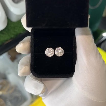 8mm CIRCLE EARRINGS VVS MOISSANITE