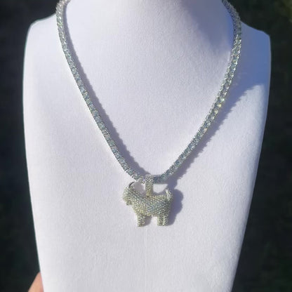 Goat Pendant MOISSANITE VVS