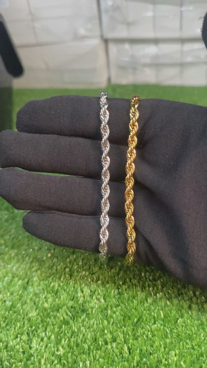 5MM ROPE BRACELET LOBSTER CLASP