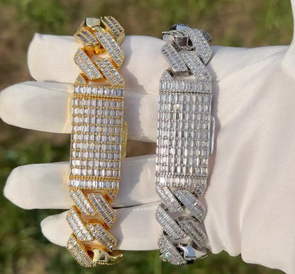 20MM BAGUETTE BRACELET 5A CZ