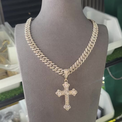 Designer Cross Pendant 5A CZ