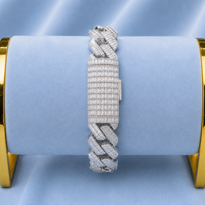 20MM BAGUETTE BRACELET 5A CZ