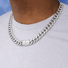 12mm Cuban Cross Clasp Chain 5A CZ